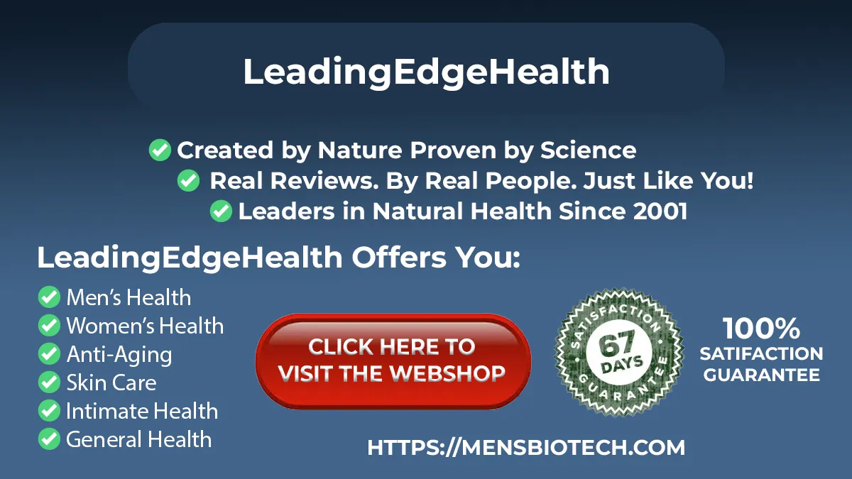 Leading Edge Health authorized corporate laboratory banner displaying clinical grade anti-aging and longevity supplement formulations